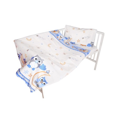 2pcs bedding set - OWL BLUE